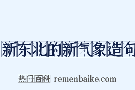 新东北的新气象造句是什么意思的图片